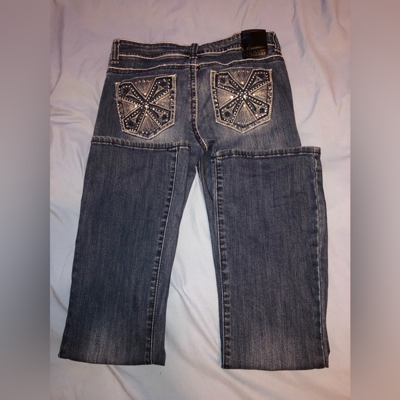 X Ten Denim jeans embroidered and embellished size 5 preowned condition - Picture 12 of 15